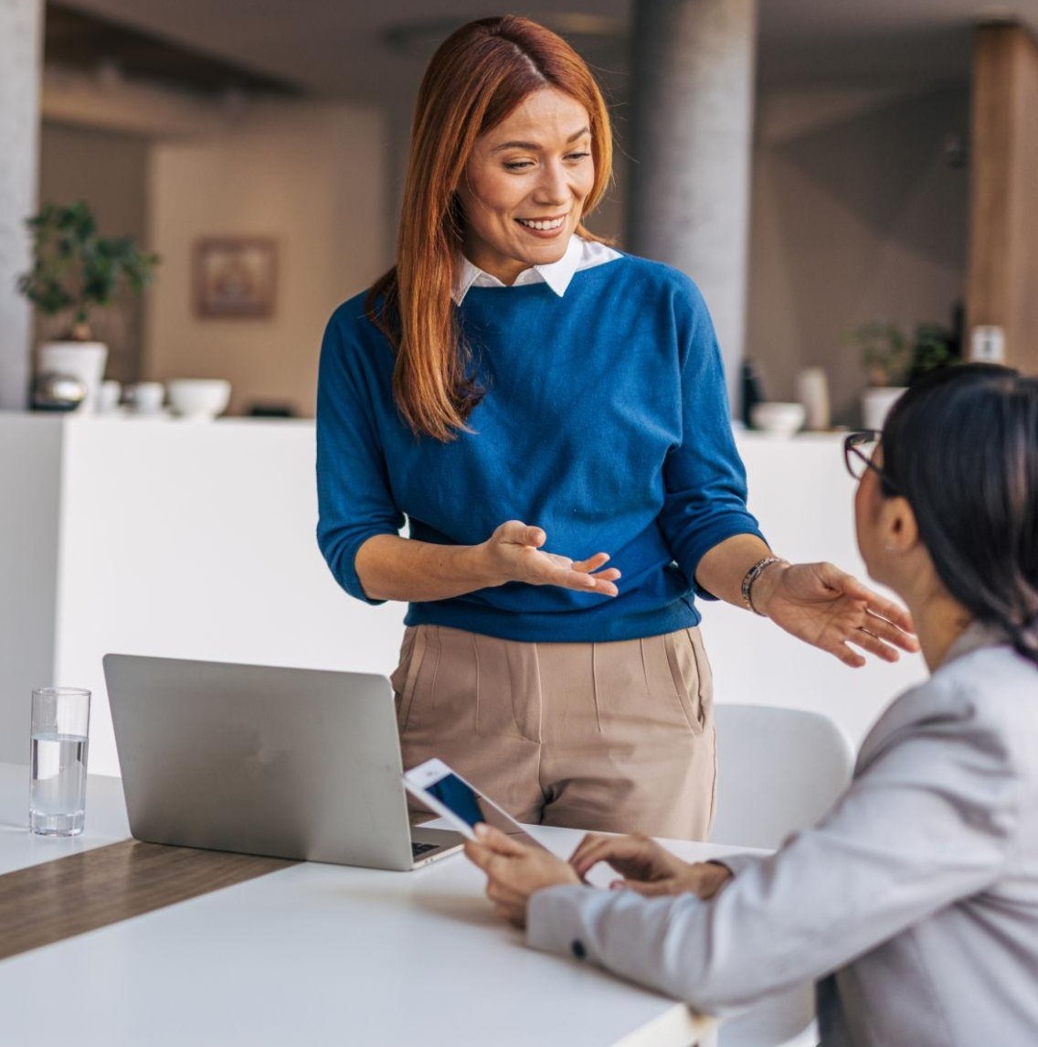Professional business meeting in a modern office